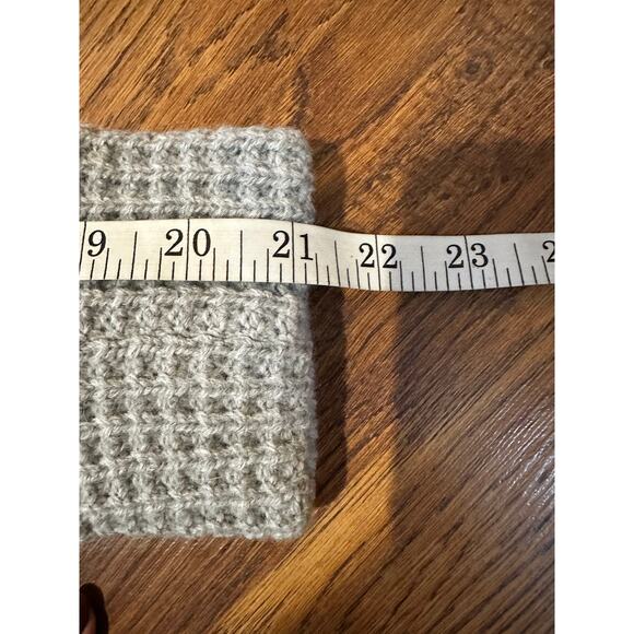 IRO Women's Chelane Leather Trim Waffle Knit Full Zip Sweater Gray/Black Size 36 - Picture 9 of 9